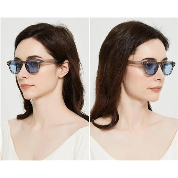 Vintage Round Tinted Sunglasses Retro Circle UV400 Unisex Travel Eyewear - Picture 4 of 7